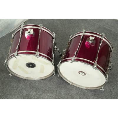 Used Tama Rockstar DX 9pc Drum Set Dark Red MIJ - Good image 8