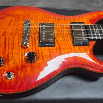 Joe White Guitarworks British Custom Shop UK Boutique Luthier AAA Flame 10 Top Sunburst Tomato Soup Masterbuilt Master Built Custom Abalone Leaf Inlay 22 PRS Tribute image 10