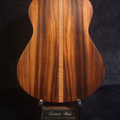 Handmade Baritone Ukulele, Solid Hawaiian Koa, Spruce & Acacia, 4 String, Turtle Soundhole, Soft-bag Bruce Wei UG19-2328 image 4
