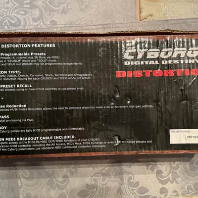 Rocktron Cyborg Distortion Effects Pedal - 2000s - Black - New in Box image 9