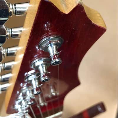 Custom Explorer-Type Electric Guitar LOADED - Gloss Red image 16