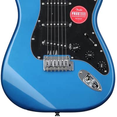 Squier Affinity Series Stratocaster Electric Guitar with Gig Bag - Lake Placid Blue with Maple Fingerboard image 1