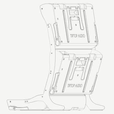 Tiptop Audio Mantis 3 Tier Studio Brackets Kit - White image 2