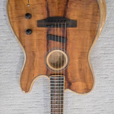 Fender American Acoustasonic Telecaster Exotic Koa 11/2019 - Natural image 5