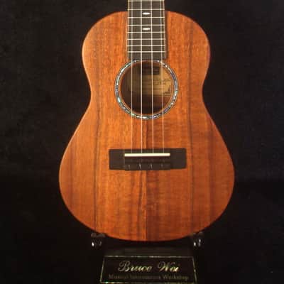 Handcrafted Concert Ukulele, Solid Hawaiian Koa, MOP Inlay, Soft-bag, Bruce Wei UG15-2934 image 7