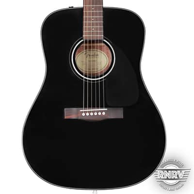 Fender CD-60 Dreadnought V3 w/Case, Walnut Fingerboard, Black image 1