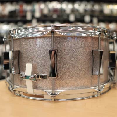 Pork Pie 6.5x14" Mahogany/ Gum/ Mahogany Snare Drum (Everything Sparkle) image 4
