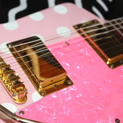 Xeno Guitars "Sweet Little Sixteen" Explorer-Shape, Pink Polka Dot image 6