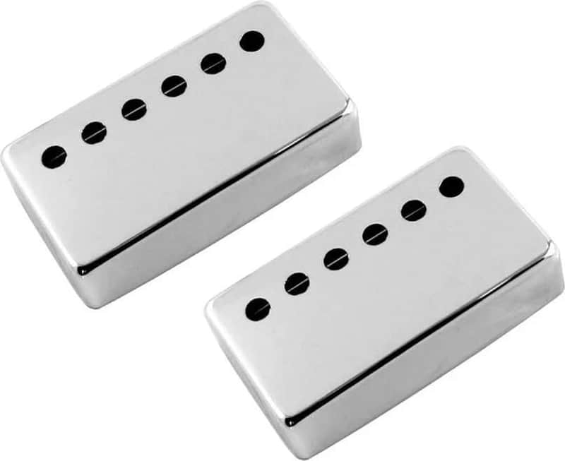 PC-0300 49.2 mm Humbucking Pickup Cover Set<br>Chrome with 2-3/32 bridge, Pack of 2 image 1