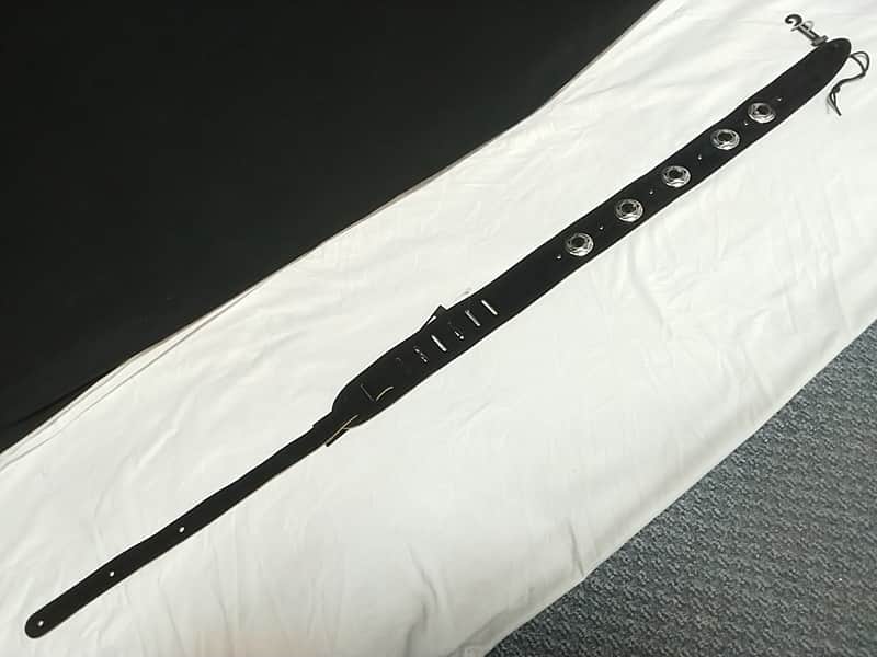 Perri’s Black Suede Leather with Conchos guitar strap - NEW image 1