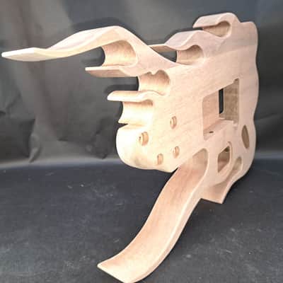 Unfinished Mahogany Hxx Jem Guitar Body - Flame, Trem Fits RG Necks J2518 image 7