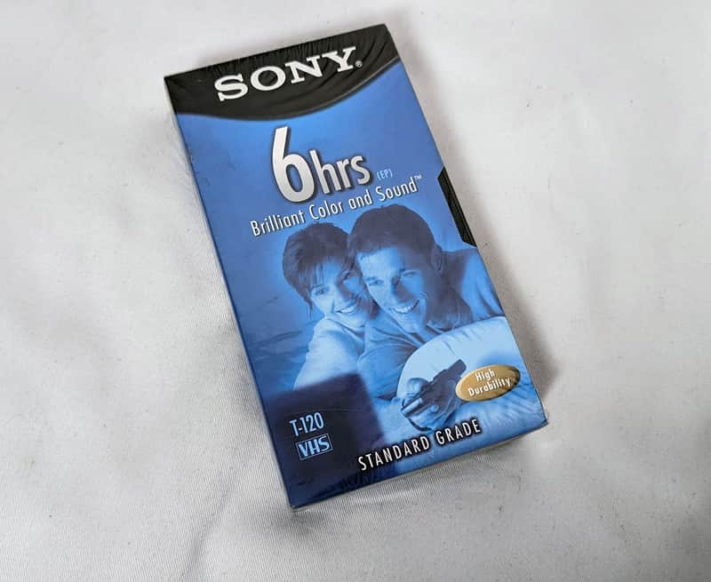 SONY T-120VE Premium Grade 6 hour blank VCR Cassette Tape - Brand New - Factory Sealed image 1