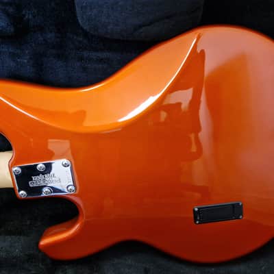 Ernie Ball Music Man StingRay 4 H with Maple Fretboard 1999 - 2018 - Lava Pearl image 11