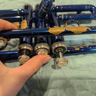 blue Merano Student Beginner Trumpet with Mouthpiece and Carrying Case image 19