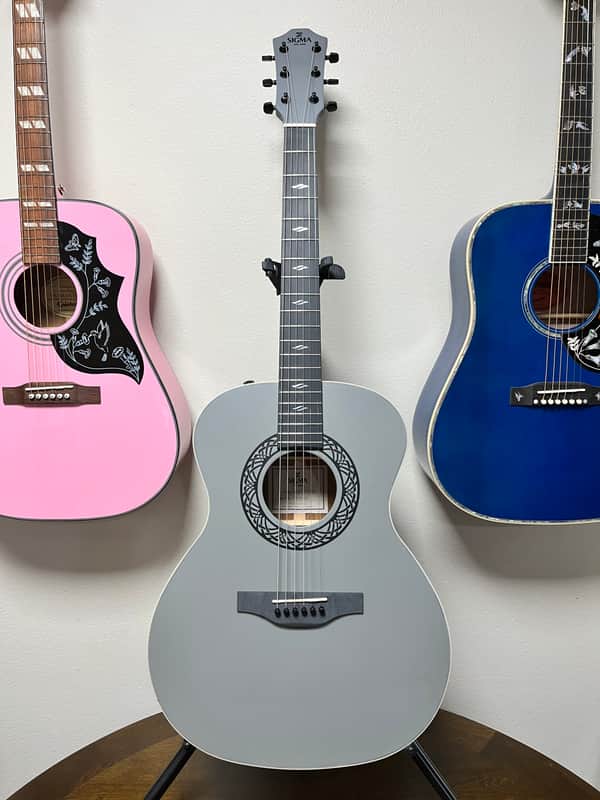 Sigma Grand OM Acoustic Electric Guitar Fishman New Strings w/ Case image 1