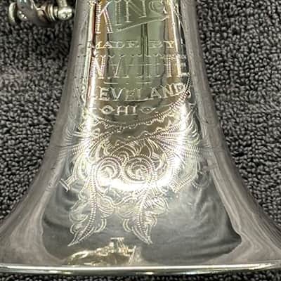 Unique Vintage King Cornet by HN White image 7
