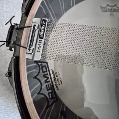Sonor sq2 6x14"snare Heavy beach wood black sparkle lacquer - Black sparkle image 8