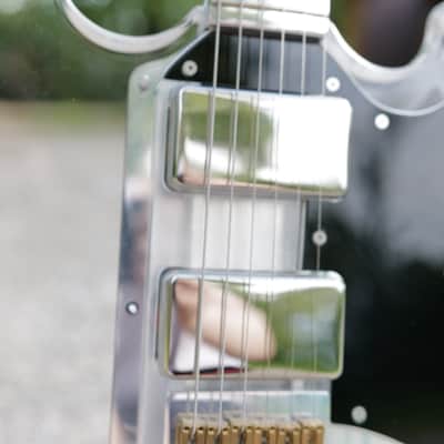 Electrical Guitar Company DS Ghost with Humbuckers NOS 2020s Polished aluminum neck and polished acrylic body image 10