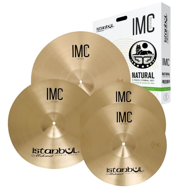 Istanbul Mehmet IMC Natural 3Pcs Cymbal Pack Box Set image 1