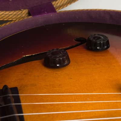 Gibson  TG-50 With Charlie Christian Pickup Arch Top Hollow Body Electric Tenor Guitar (1940), ser. #501F-1, original tweed hard shell case. image 15