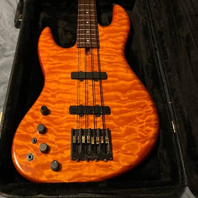 Fodera NYC Empire Bass Left Handed 1998p Orange Burst image 1