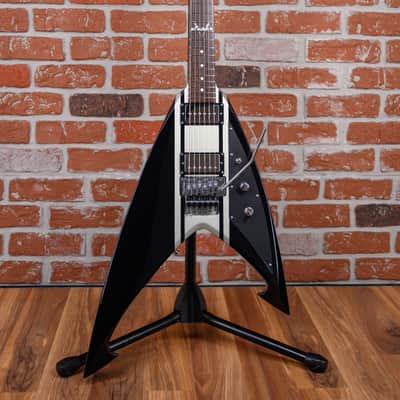 ESP Signature Series George Lynch Super V Special Edition Black with Silver Stripes 2008 w/OHSC image 4