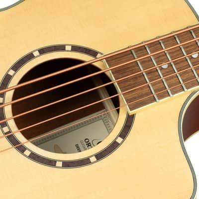 Ortega D7CE-5 Deep Series 7 Spruce Top Mahogany Neck Medium Scale 5-String Acoustic-Electric Bass Guitar image 10