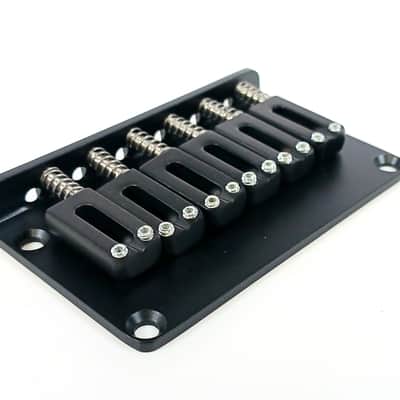 Genuine Hipshot Ibanez Flat Plate 6 String Upgrade Bridge Black 4IBF06B image 1