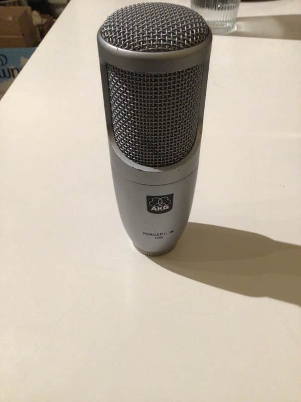 “Modded” AKG Perception 100 2000’s - Silver has input 1000 pf polystyrene capacitor mod image 1