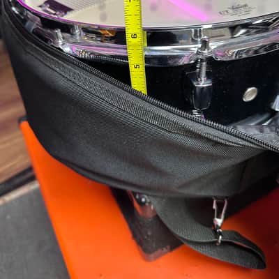 Ashthorpe 1 Ashthorpe Snare Drum Set with Remo Head (Black) - Student Beginner Kit with Stand, Padded Gig Bag, Practice Pad, Neck Strap, and Sticks image 19