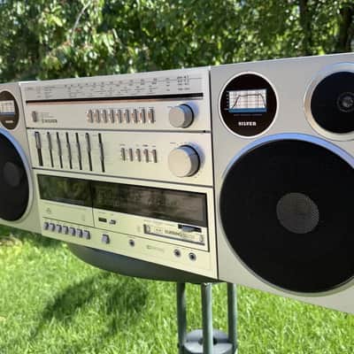 SILVER SR 8800 Rare Vintage MINT Boombox Warranty Cassette image 5