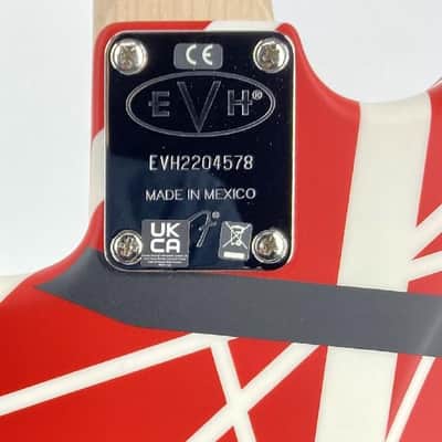 EVH Striped Series 5150 Guitar Red Black White Ser# EVH2204578 image 9