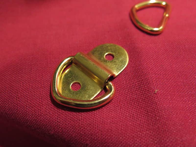 TKL "D" Rings and handle mounting plates for guitar bass case - or trumpet sax flute violin case image 1