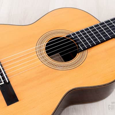1987 Hiroumi Yamaguchi Model A Vintage Classical Guitar, Cedar + Rosewood, 1A-Style w/ Case image 7