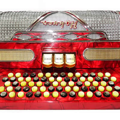 Hohner Riviera II Lightweight 5 Row Button Accordion C System made in Germany 2147, incl New Straps, Amazing sound! image 7