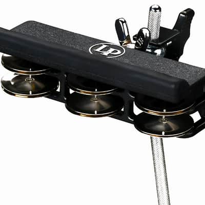 Latin Percussion LP1207-T Jam Tamb Block/Tambourine with Mounting Eye Bolt Bracket 2010s - Black image 2