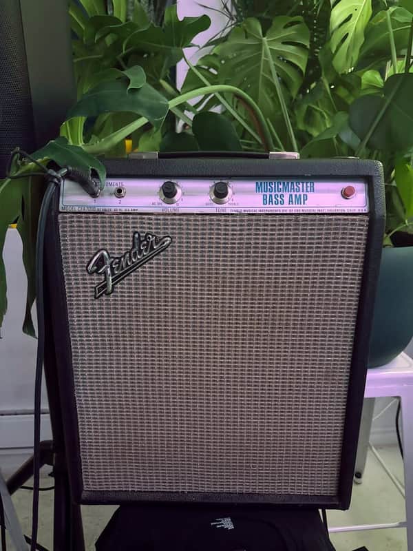 Fender Musicmaster Bass Amp 2-Channel 1x12" Bass Combo early 70s Silverface image 1