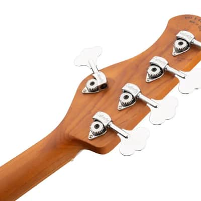Sadowsky MetroExpress 21-Fret Vintage M/J Bass, Roasted Maple Fingerboard, 5-String - Solid Ocean Blue Metallic High Polish image 8