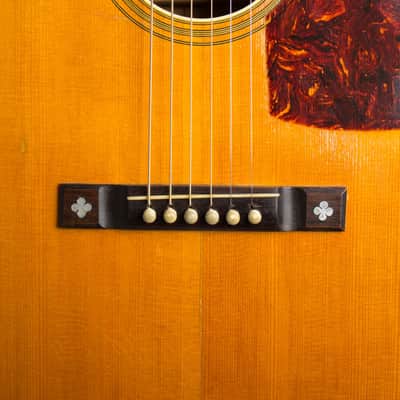 Euphonon Dreadnought Acoustic Guitar, made by Larson Brothers, c. 1938, period hard shell case. image 9