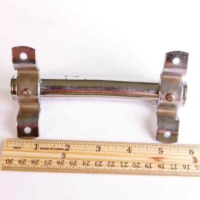 Pearl Bass Drum Rail Tom Mount 4hole L-Arm Chrome Japan 2 3/8"x 4.5" Vintage 60s image 3