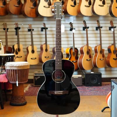 Eastman PCH2-OM-BK Thermo-Cured Orchestra Model Acoustic Guitar Black w/Padded Gig Bag image 4