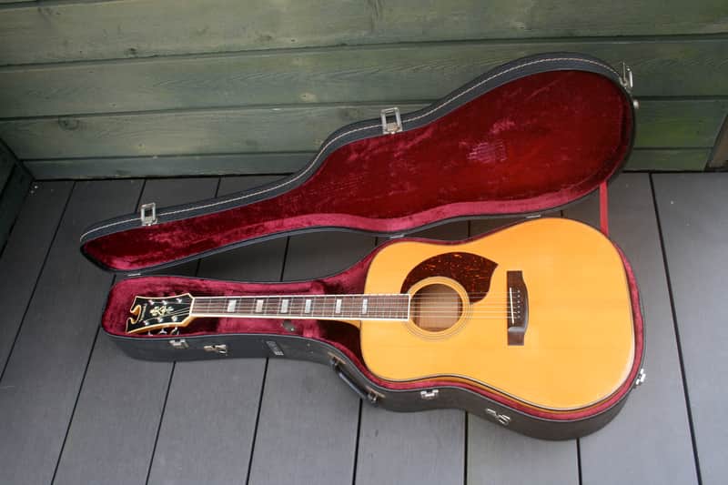 Yamaki YB400 Buffalo Head Dreadnought Guitar Circa 1980 Natural+Hard Case image 1