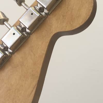Vintage Modern Spec Lefty Fender Licensed Made in Japan Aged Relic Strat Guitar Neck Amber Loaded MIJ Nickel Gotoh Tuners image 15