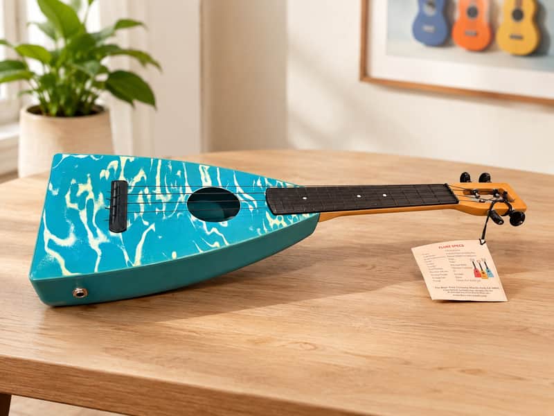 Magic Fluke M12 Concert Ukulele Circa 2002 - Turquoise / Pool Graphic image 1