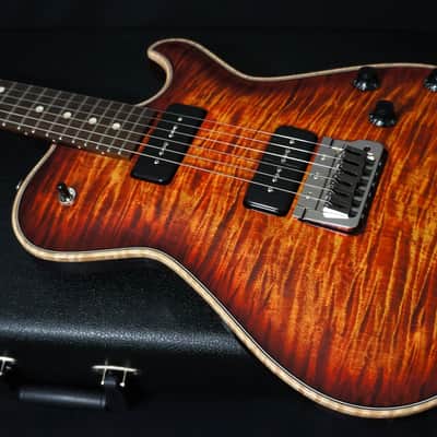 Knaggs Guitars Kenai Trem P2 in Fire Burst with T1 Flame Maple Top & Lollar P90s image 5