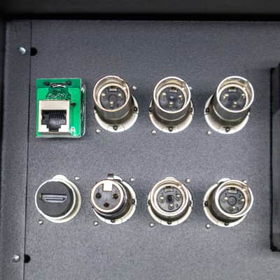 MCSPROAUDIO Recessed Stage Floor Box with Passthrough Connectors - 5 XLR Female, 1 XLR Male, 1 Ethernet, 1 HDMI, 2 USB, Duplex AC image 3