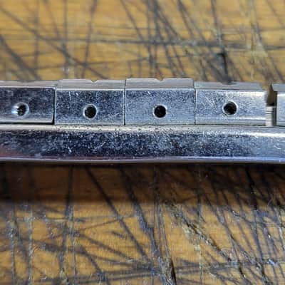 Vintage Rare 1965 Hagstrom Electric Guitar Bridge with Bridge Posts Luthier Parts image 4