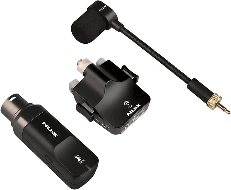 NUX B-6 Saxophone Wireless Gooseneck Microphone System Rechargeable Charge Case image 1