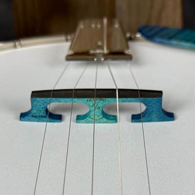 Custom Deering Maple Blossom Caribbean Blue Fade 5-String Banjo image 22