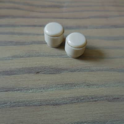 National Supro Oahu Pickup Cover Mounting Knobs Pair White 1950 image 1